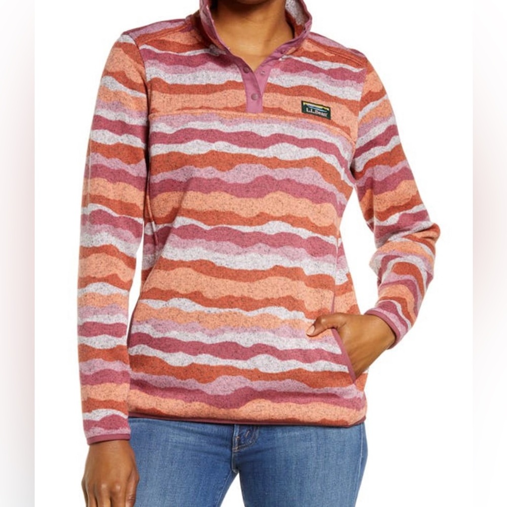 LL Bean Pattern Sweater Fleece